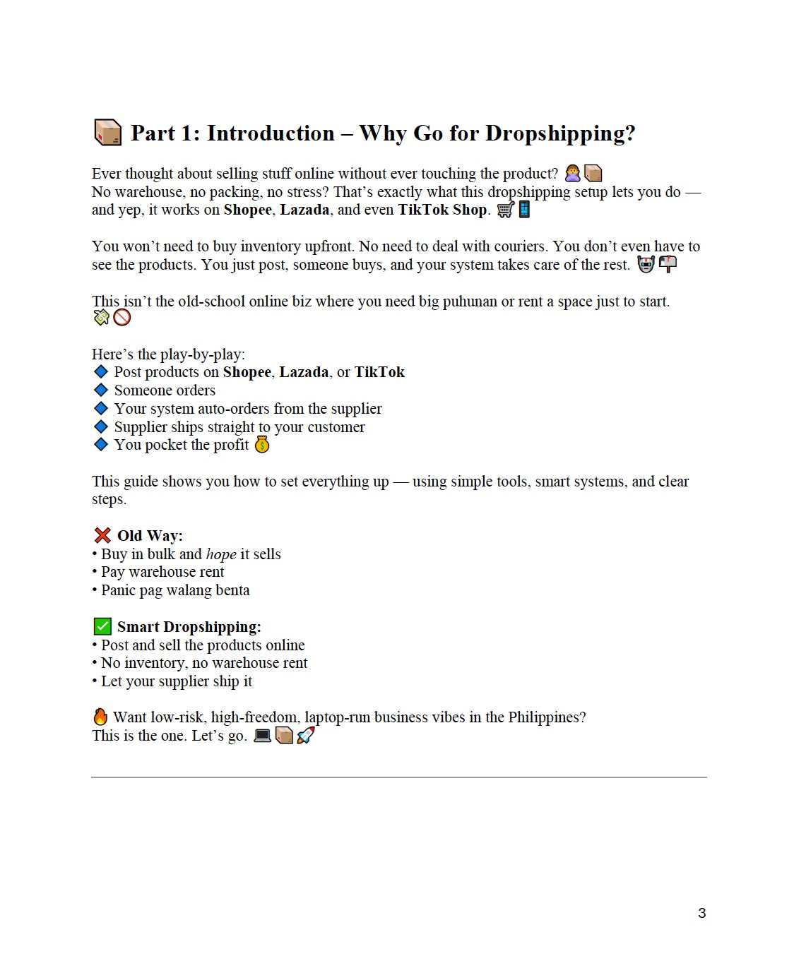 2025 Beginner's Guide to a Dropshipping Business in the Philippines: Start Drop Shipping on Shopee, Lazada, and TikTok with No Inventory