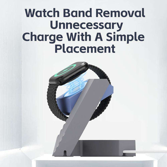 Modern Geometric Apple Watch Charging Stand – Compatible with Series 10/9/8/7/6/5/4/3 & Ultra 1 Dock