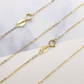 18K AU750 Solid Gold Cable Chain Necklace Unisex 18inches (45cm) - Round-Link Fine Chain 1.0mm/1.3mm