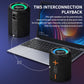 Cyboris S10 Wireless Speaker – Detachable TWS, 3D Stereo Bass, IPX6 Waterproof, LED Light, Portable.