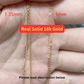 18K AU750 Solid Gold Cable Chain Necklace Unisex 18inches (45cm) - Round-Link Fine Chain 1.0mm/1.3mm