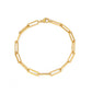 Paperclip Bracelet 316L Stainless Steel Chain Link 18cm Unisex 14K Gold Silver Plated